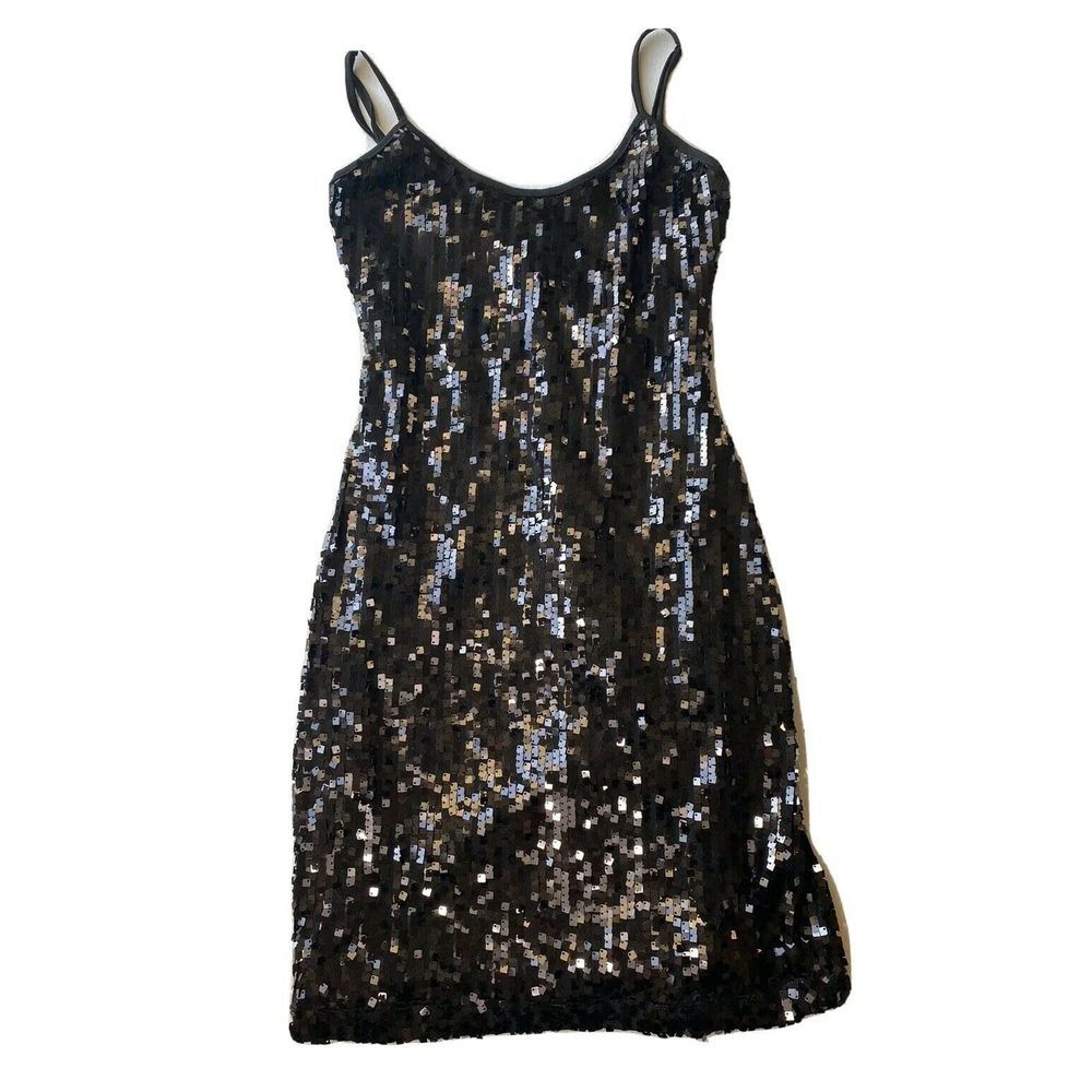 B. Darlin Black Sequined Body Con Dress 7/8 NYE